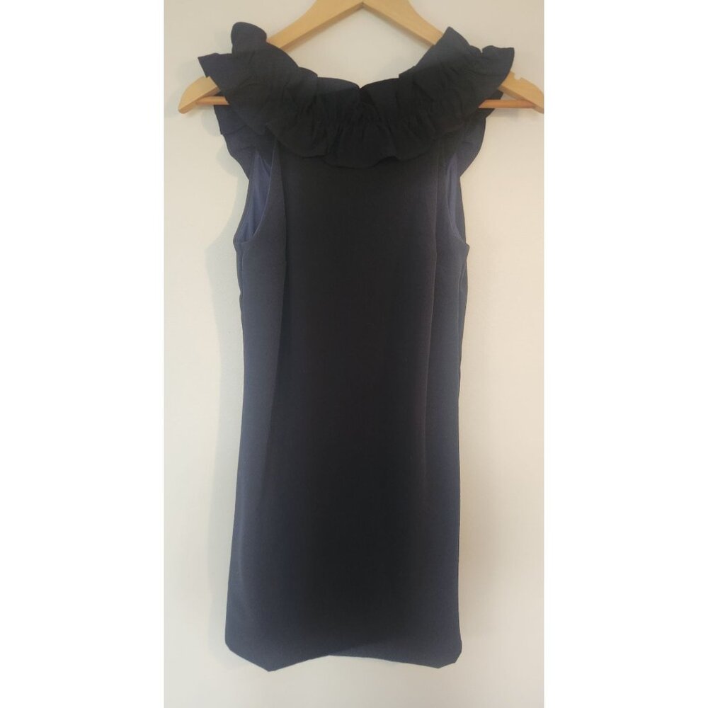 Anthropologie Larke Women's Sz. XXSP Navy Blue Ruffle Top Short Dress NWT